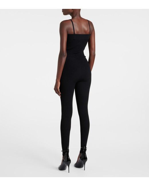 Combinaison Bustier Alaïa en coloris Black