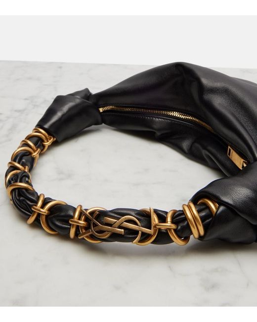 Saint Laurent Black Amalia Mini Leather Shoulder Bag