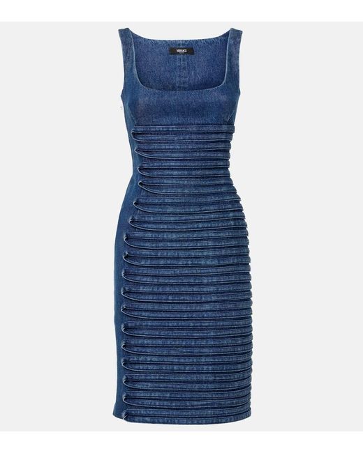 Versace Blue Denim Mini Dress