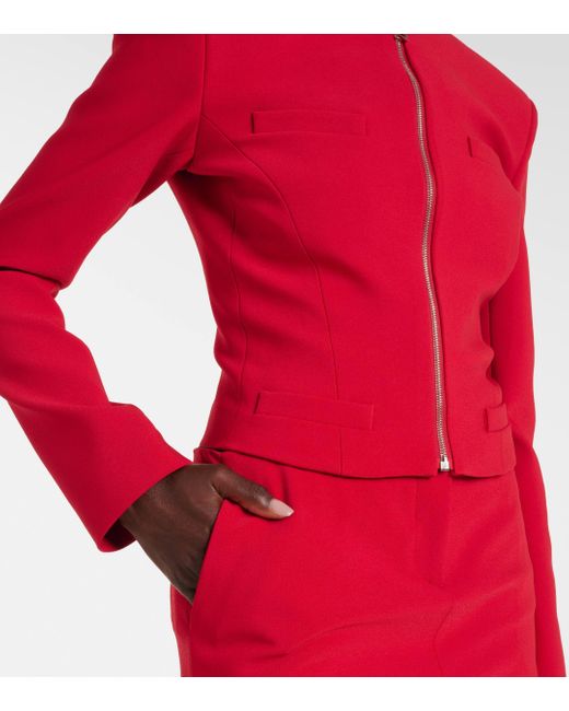 The Attico Red Crepe Jacket