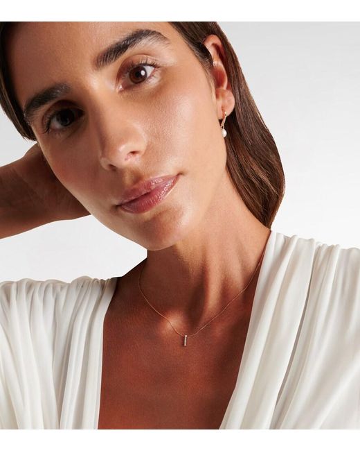 Mateo White 14Kt La Barre Necklace With Diamonds
