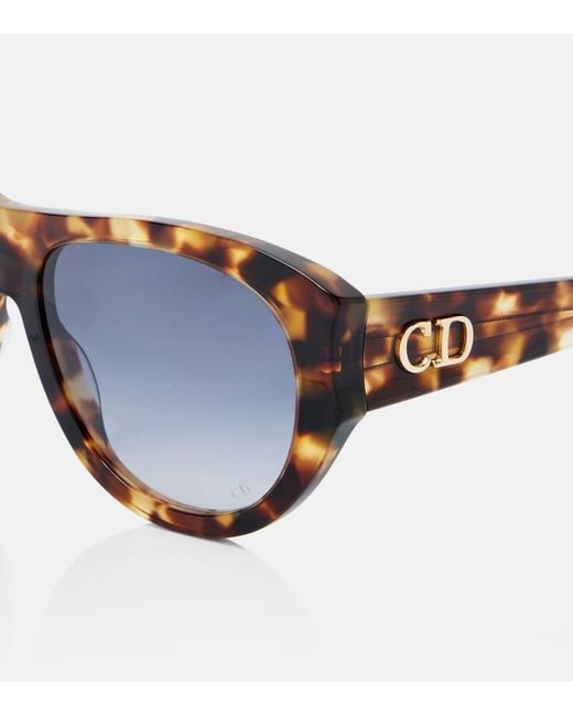 Dior Blue Diorglow A1I Aviator Sunglasses