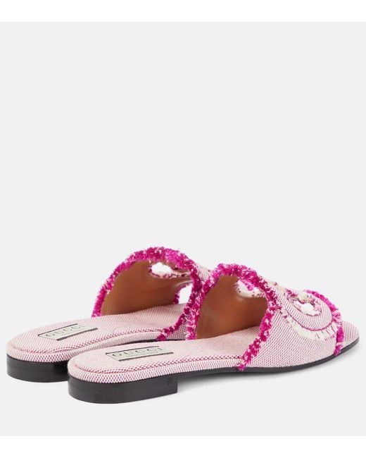 Gucci Pink Interlocking G Slide Sandal