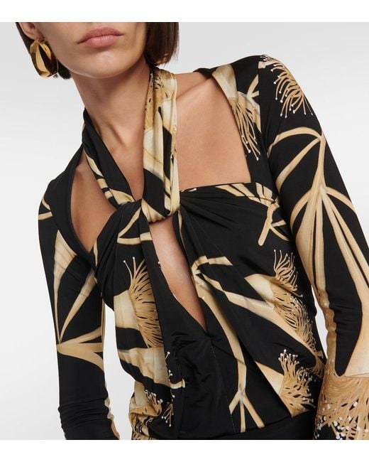 Johanna Ortiz Multicolor This Is Your Moment Cut-out Midi Dress