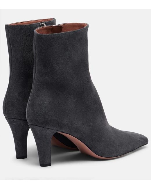 Paris Texas Black Belle Suede Ankle Boots