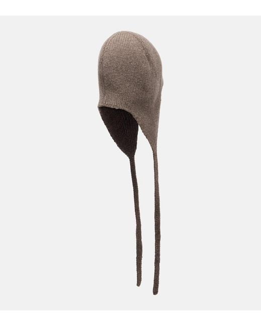 The Row Natural Soizic Ribbed-Knit Cashmere Hat