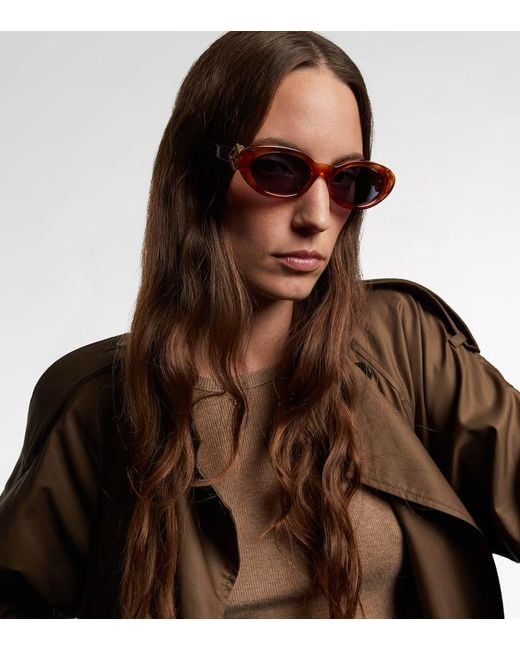 Fendi Blue Ff Diamonds Oval Sunglasses