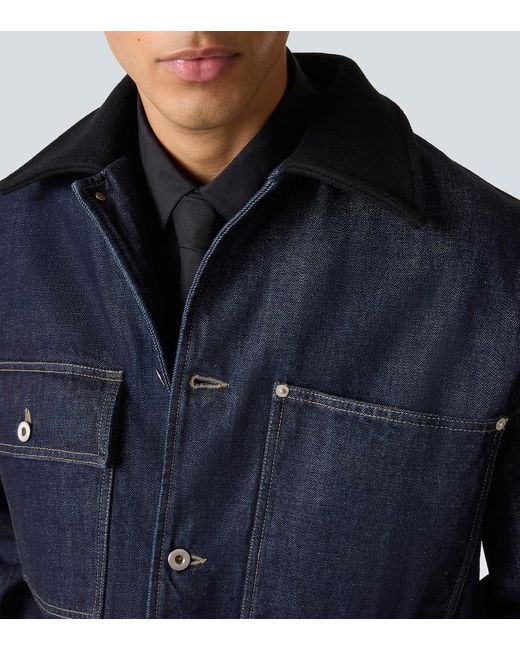 Jil Sander Blue Oversized Denim Jacket for men
