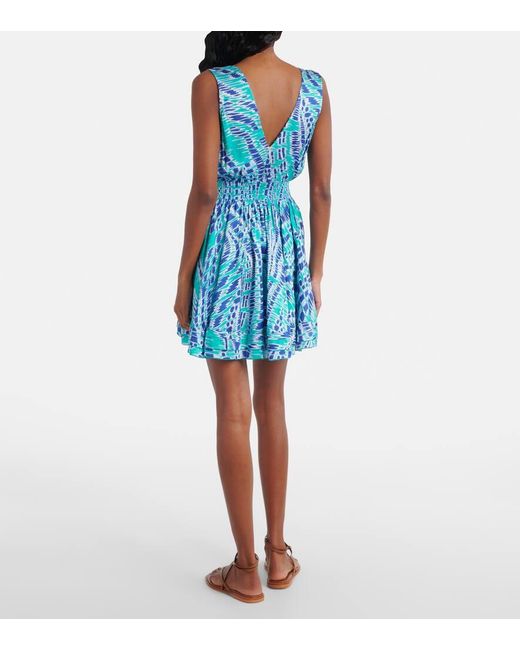 Poupette Blue Bedrucktes Minikleid Bessie