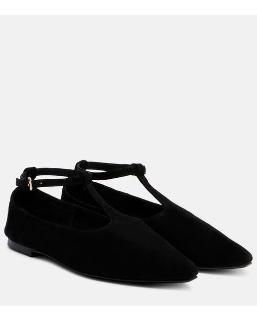 A.Emery Black Ward Suede Mary Jane Flats
