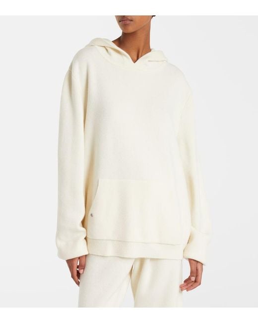 God's True Cashmere White Embellished Cashmere Hoodie