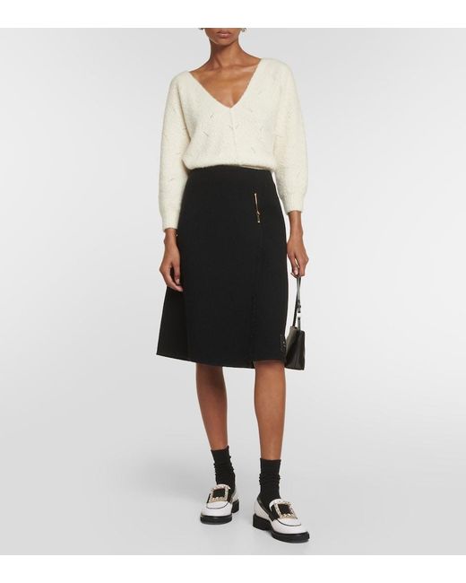 Roger Vivier Black Viv' Rangers Wool Boucle Loafers