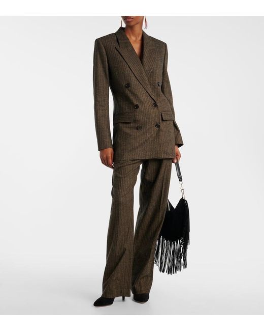 Pantaloni Da Completo Lisetta Gessati di Isabel Marant in Brown