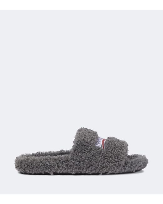 Balenciaga Gray Political Campaign Slides for men