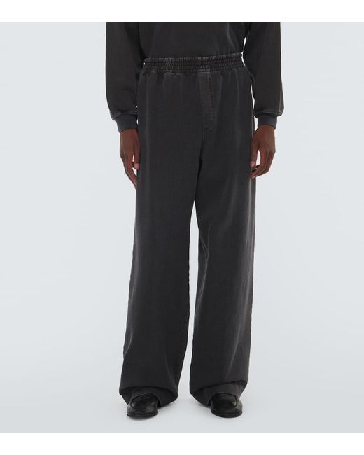 The Row Gray Davide Cotton-blend Sweatpants for men