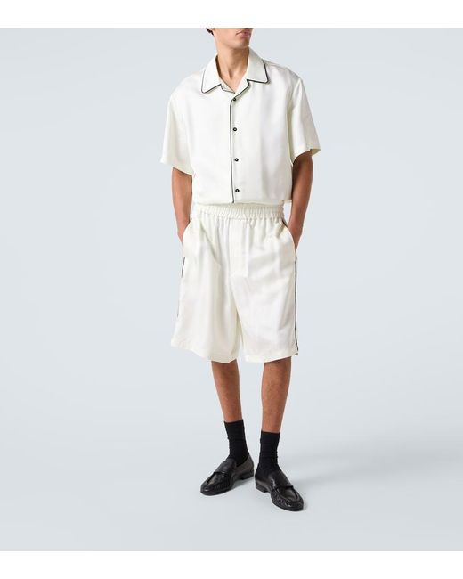 Jil Sander White Oversized Bowling Shirt for men