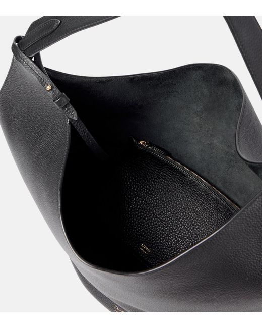 Khaite Black Lotus Medium Leather Tote Bag