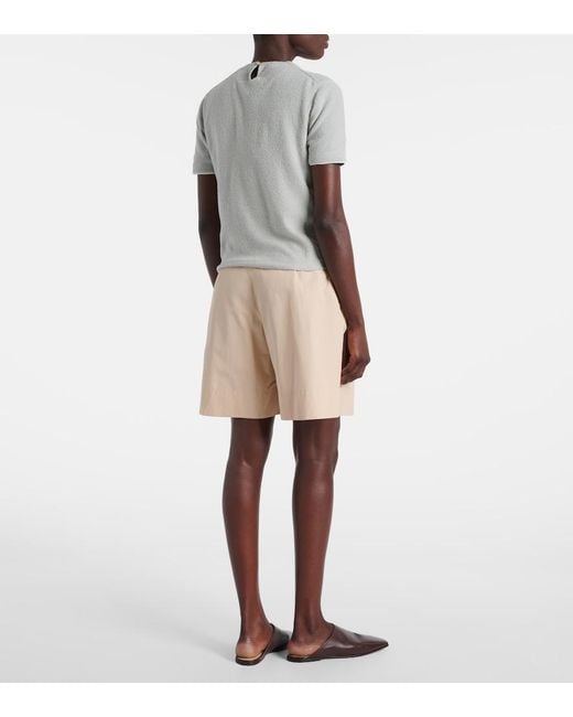 Loro Piana Gray Cannareggio Silk And Cotton Top