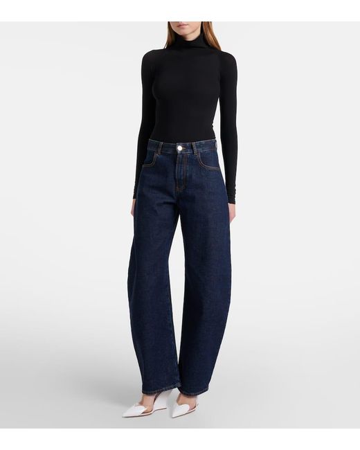 Alaïa White Wedge-Mules Le Cour 90 Aus Lackleder