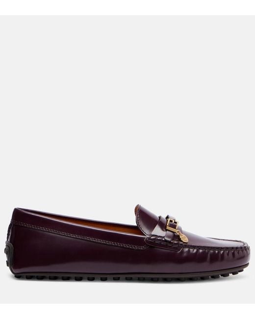 Tod's Brown Gommino Leather Loafers