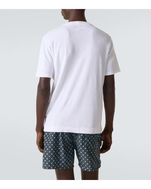 Fedeli White Extreme Cotton Terry Polo T-Shirt for men