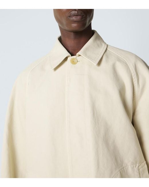 Auralee Natural Cotton Twill Coat for men