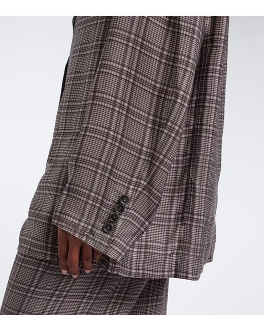 Acne Brown Checked Blazer