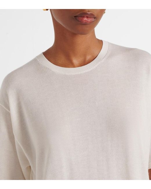 Totême White Semi-Sheer T-Shirt
