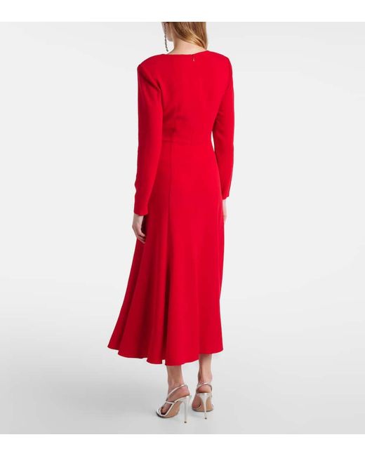 Roland Mouret Red Midikleid Aus Cady
