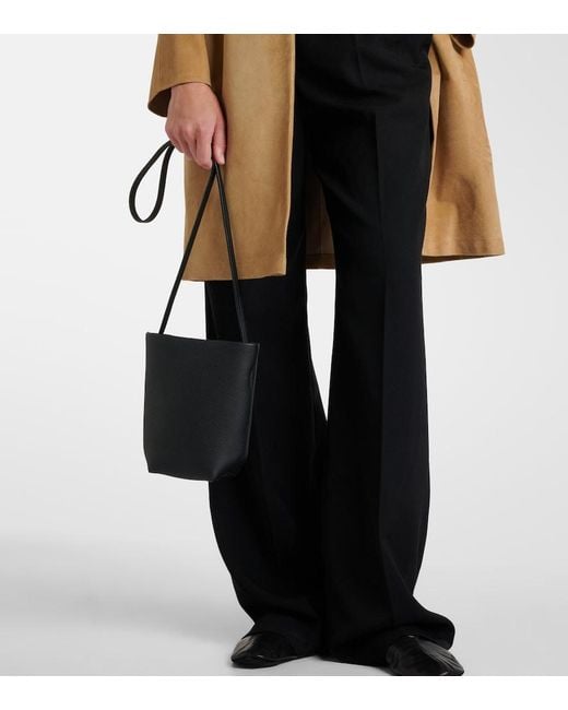 The Row Black N/S Park Leather Crossbody Bag