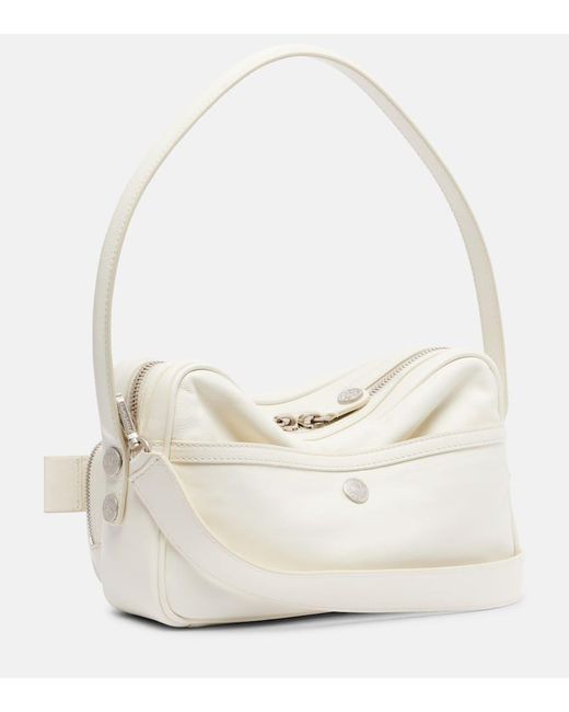 Acne White Camero Mini Leather Shoulder Bag