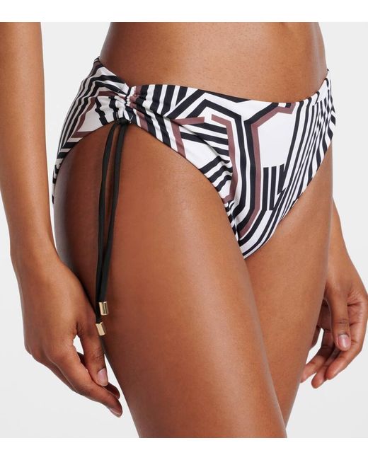 Max Mara Sibilla Printed Bikini Bottoms in White | Lyst