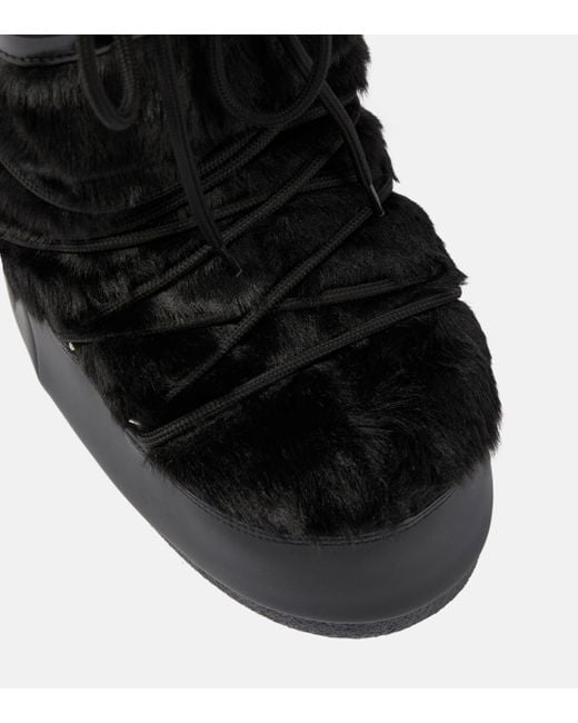 Moon Boot Black Icon Faux-fur Snow Boots