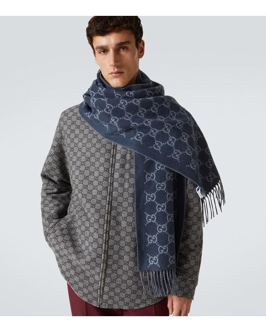 Sciarpa Gg di Gucci in Blue da Uomo