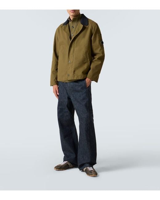 C P Company Green Lens Cotton-Blend Overshirt for men