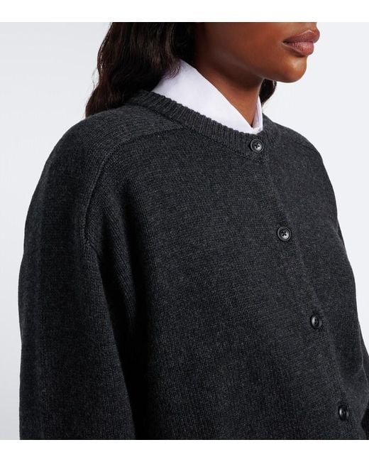 Loulou de Saison Black Aidar Wool And Cashmere Cardigan