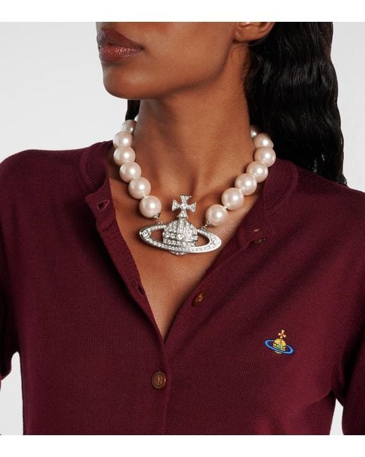 Cardigan Bea Orb De Lana Virgen Vivienne Westwood de color Purple