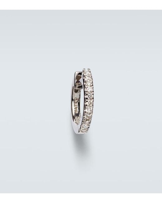 Mateo White 14Kt Single Earring With Diamonds for men