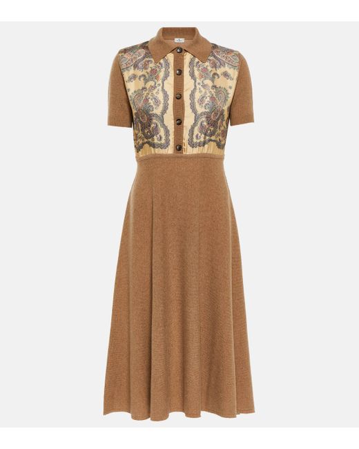 Etro Natural Dress With Collar