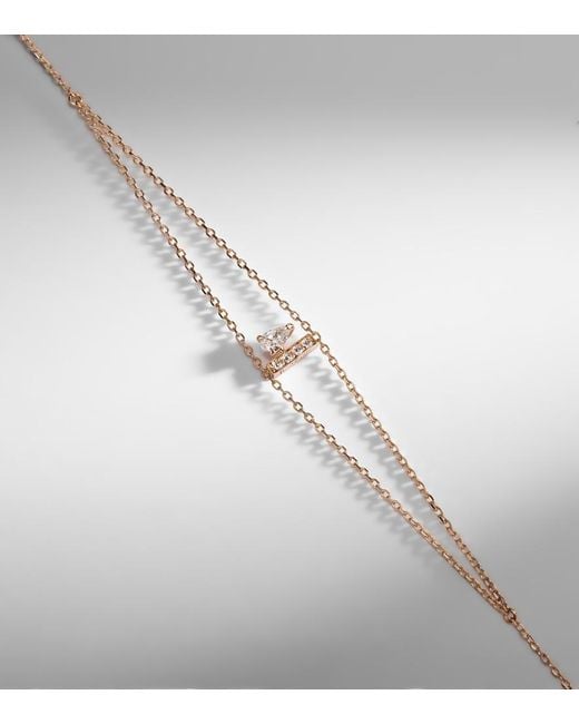 Repossi Natural Letters 18Kt Rose Bracelet With Diamonds