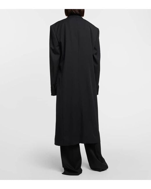 The Row Black Oversize-Mantel Primat Aus Wolle