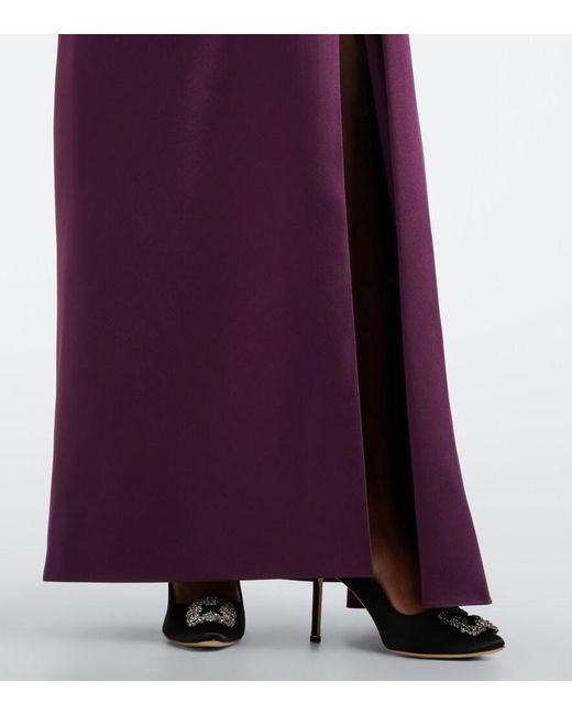Solace London Purple Seri Crepe Corset Gown