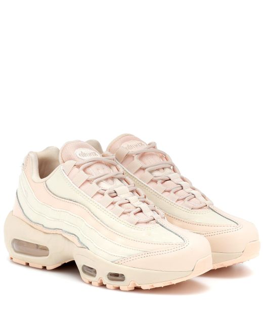 Nike Pink Air Max 95 Leather Sneakers