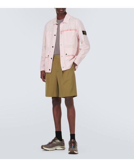 Stone Island Pink Compass Linen-blend Jacket for men