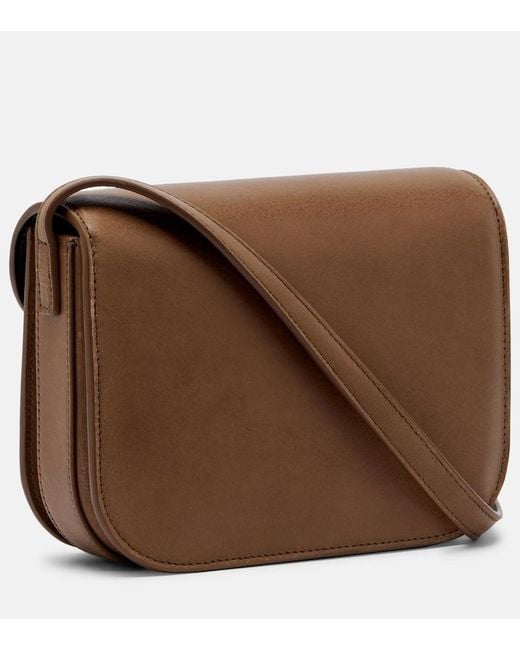 Calvin Klein Brown Tilla Small Leather Shoulder Bag