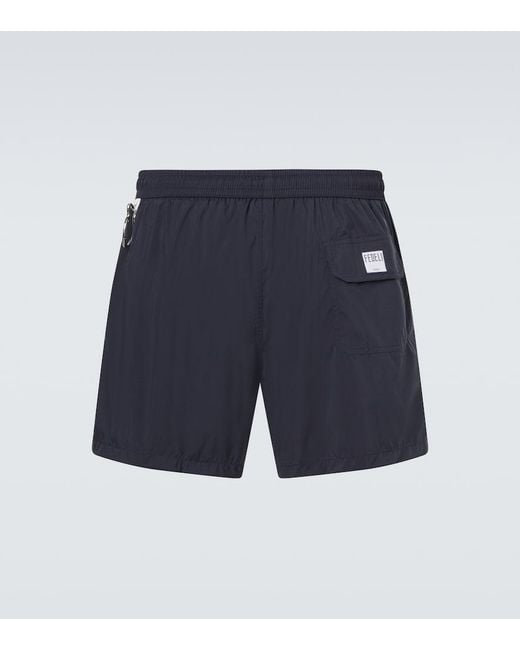 Fedeli Blue Madeira Swim Trunks for men