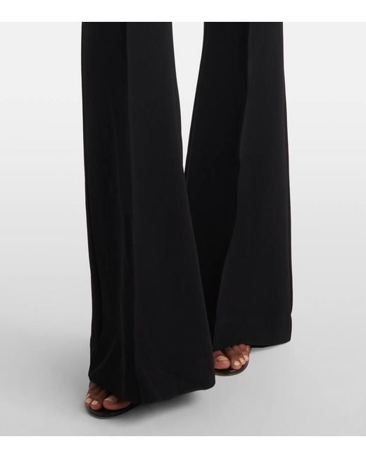 Self-Portrait Black Embellished Strapless Taffeta Jumpsuit