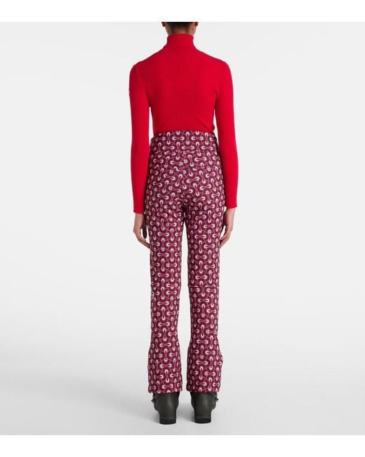 Fusalp Red Diana Printed Ski Pants