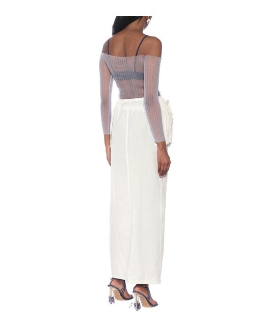 Jacquemus White La Jupe Cueillette Maxi Skirt
