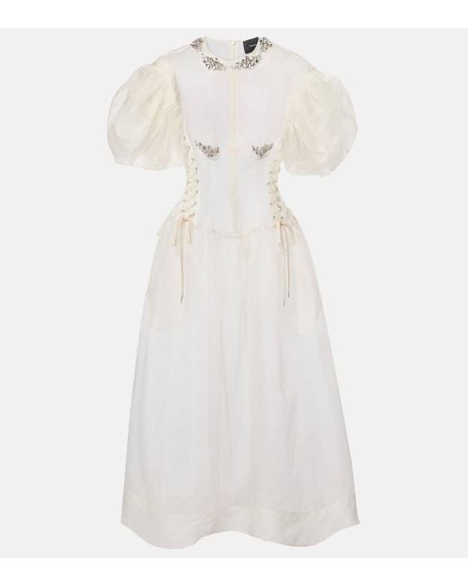 Abito Bustier Lungo di Simone Rocha in White